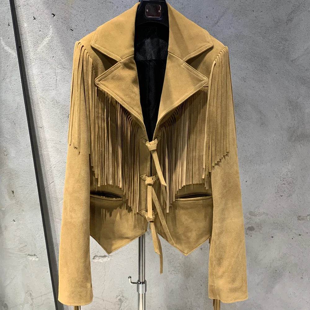 Women's Luxury Lambskin Suede Jacket