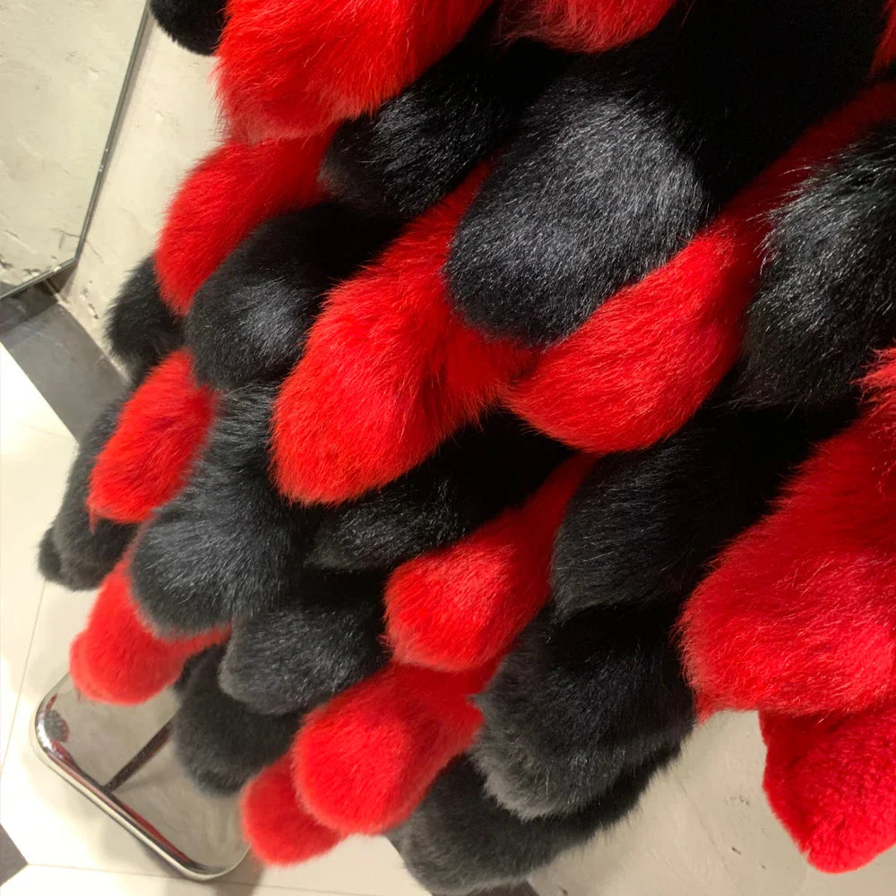 Premium Men's Genuine Fox Fur Coat