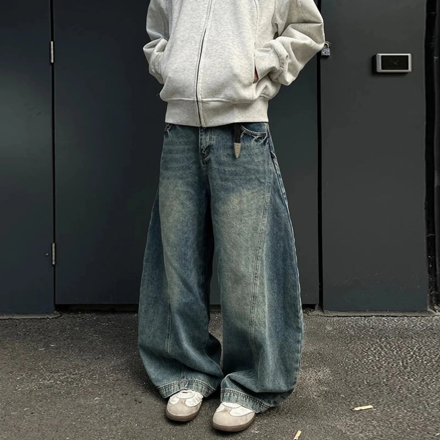 Men - Blue Super Baggy Jeans