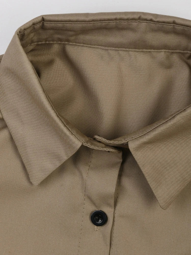 Asymmetric Hem Button-Down Shirt