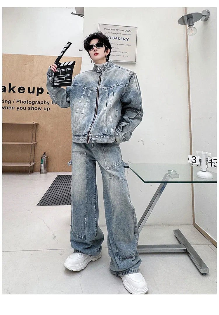 Men's Eclat Denim Moto 2-Piece Set