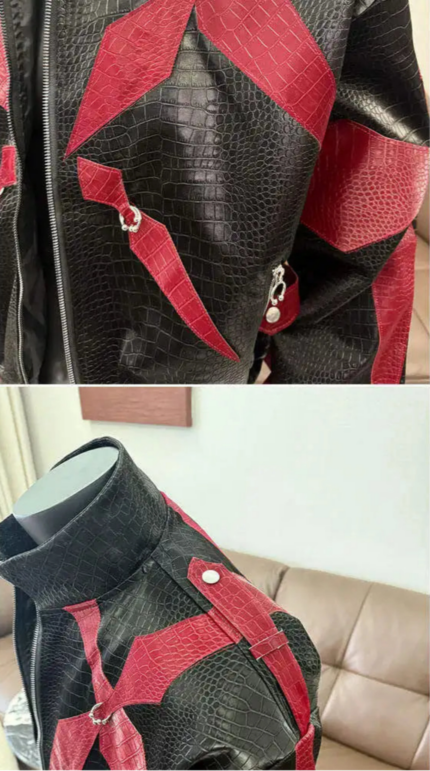 Men's Japanese Vegan Leather Biker Jacket
