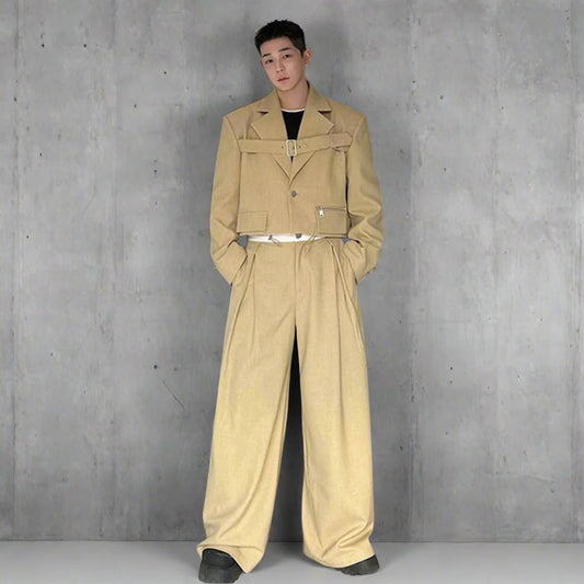 Men's Tailored Wide Leg Oversized Suit