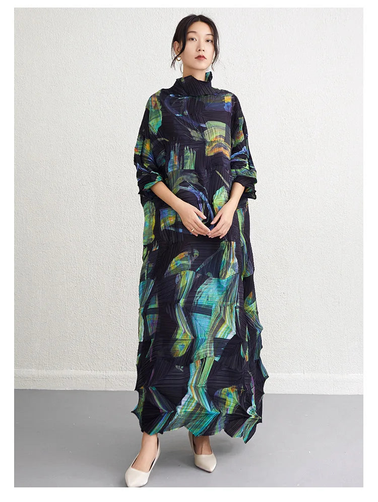 Plissé Pleated Korean Style Dress