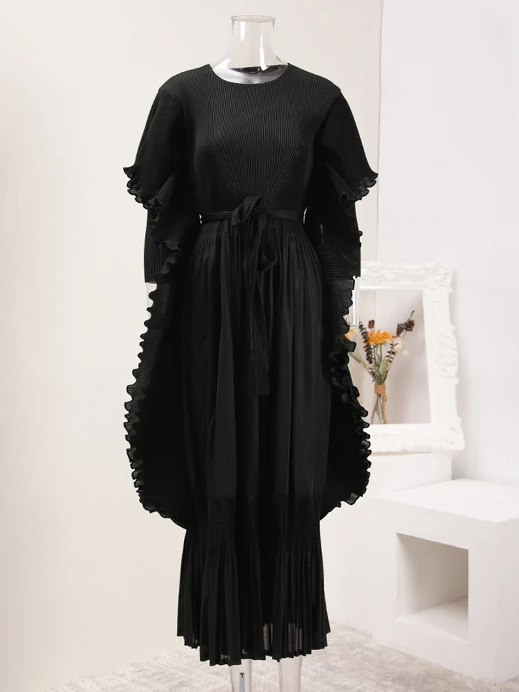 Elegant Truly Pleated Flowy Dress