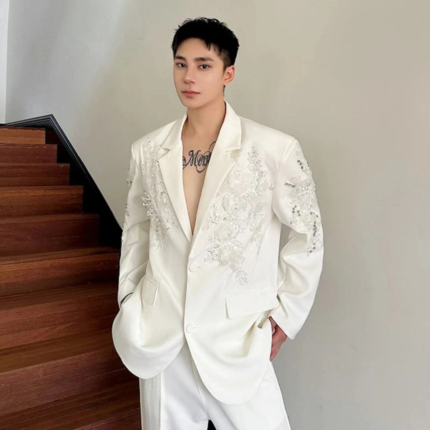 Men's Luxury Sequins Evening Blazer