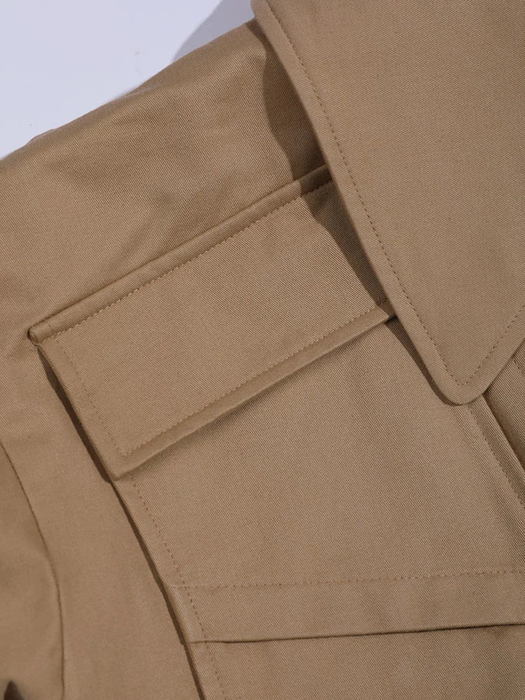 Luxury Avant-Garde Belted Trench Coat