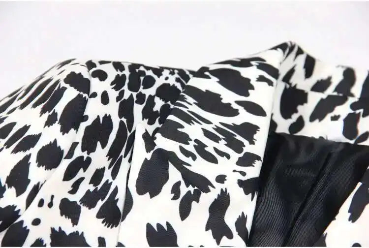 Women's Leopard Boyfriend Tailored Blazer