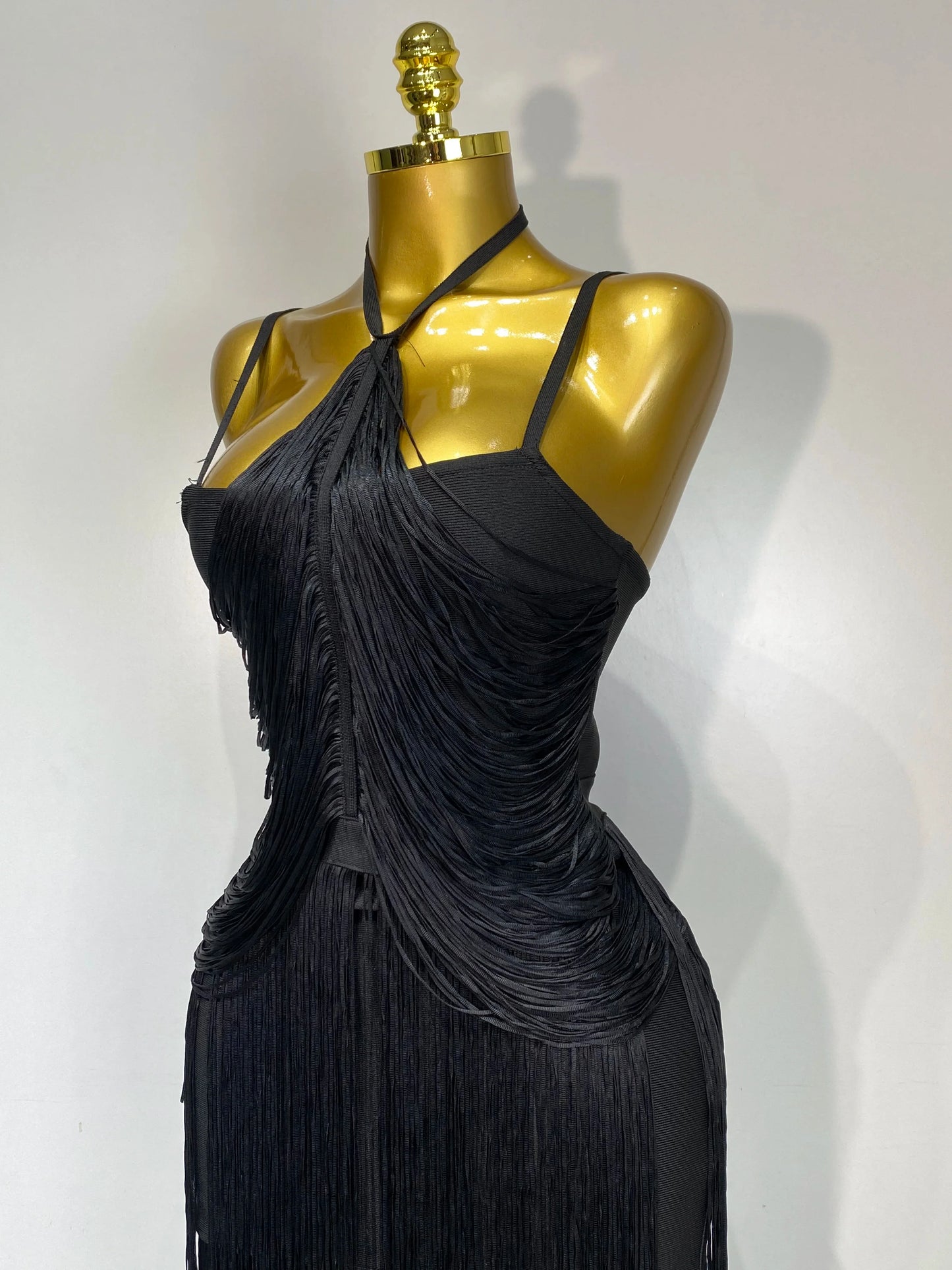 Luxe Fringe Cocktail Midi Dress