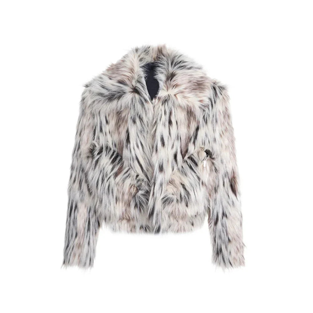 High-End Streetwear Faux Fur Jacket for Men