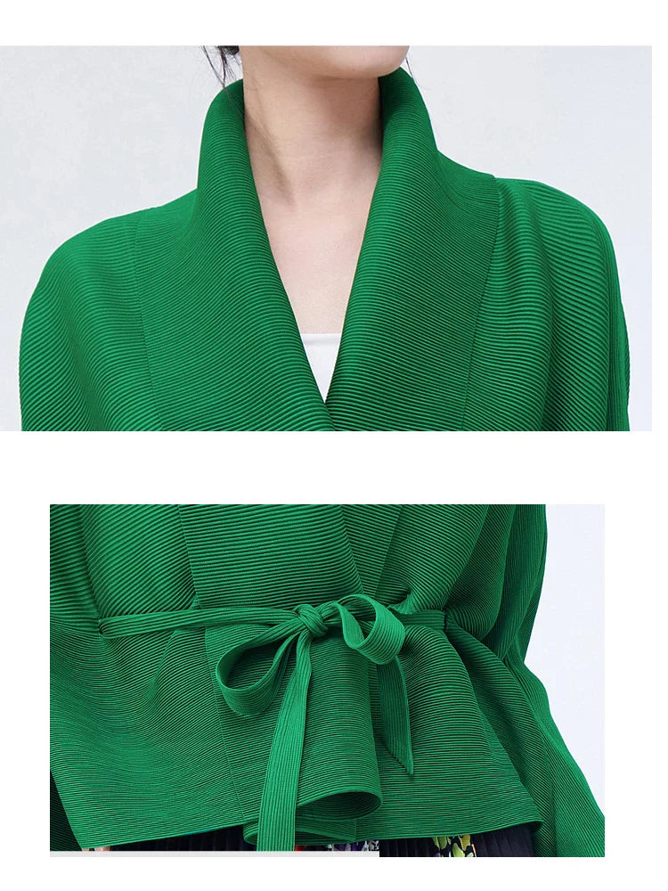 Wrap Top & Pleated Skirt Set