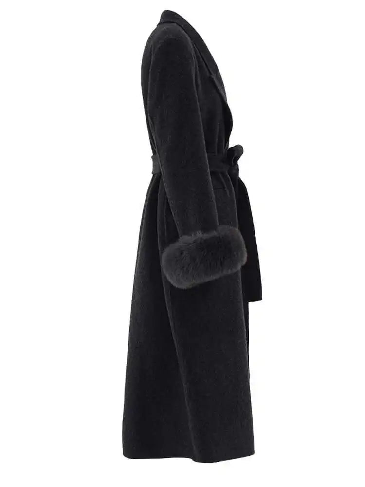 Luxury 70% Wool Belted Coat