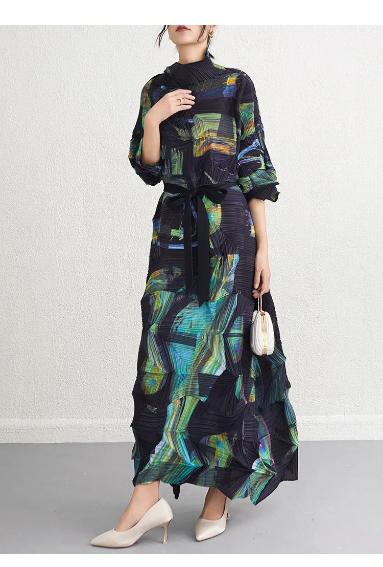 Plissé Pleated Korean Style Dress