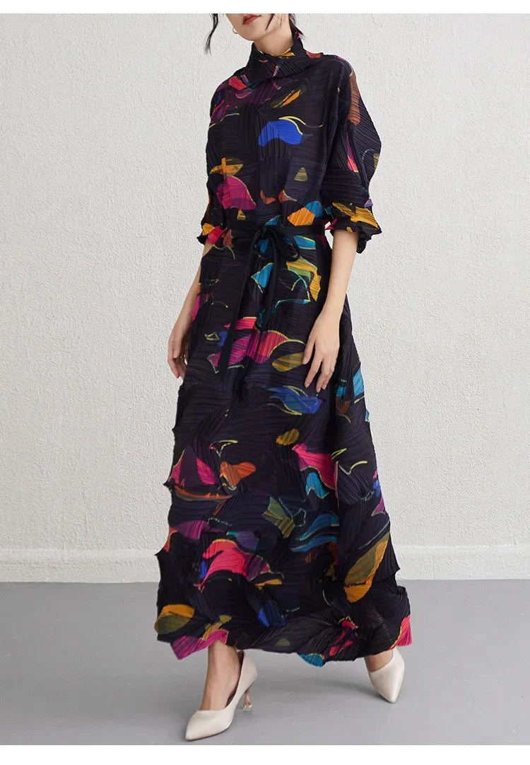 Plissé Pleated Korean Style Dress