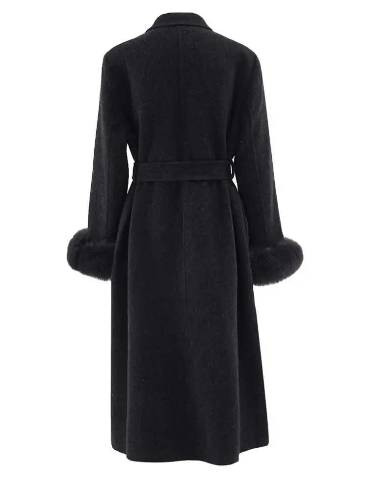 Luxury 70% Wool Belted Coat