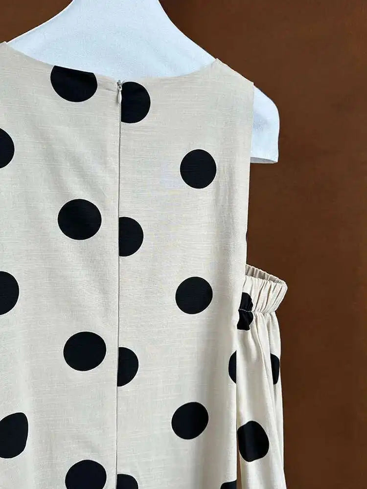 Linen Oversized Sleeveless Midi Dress
