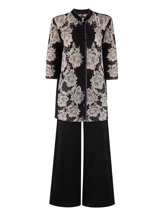 Textured Pleated Knit Co-ord Set