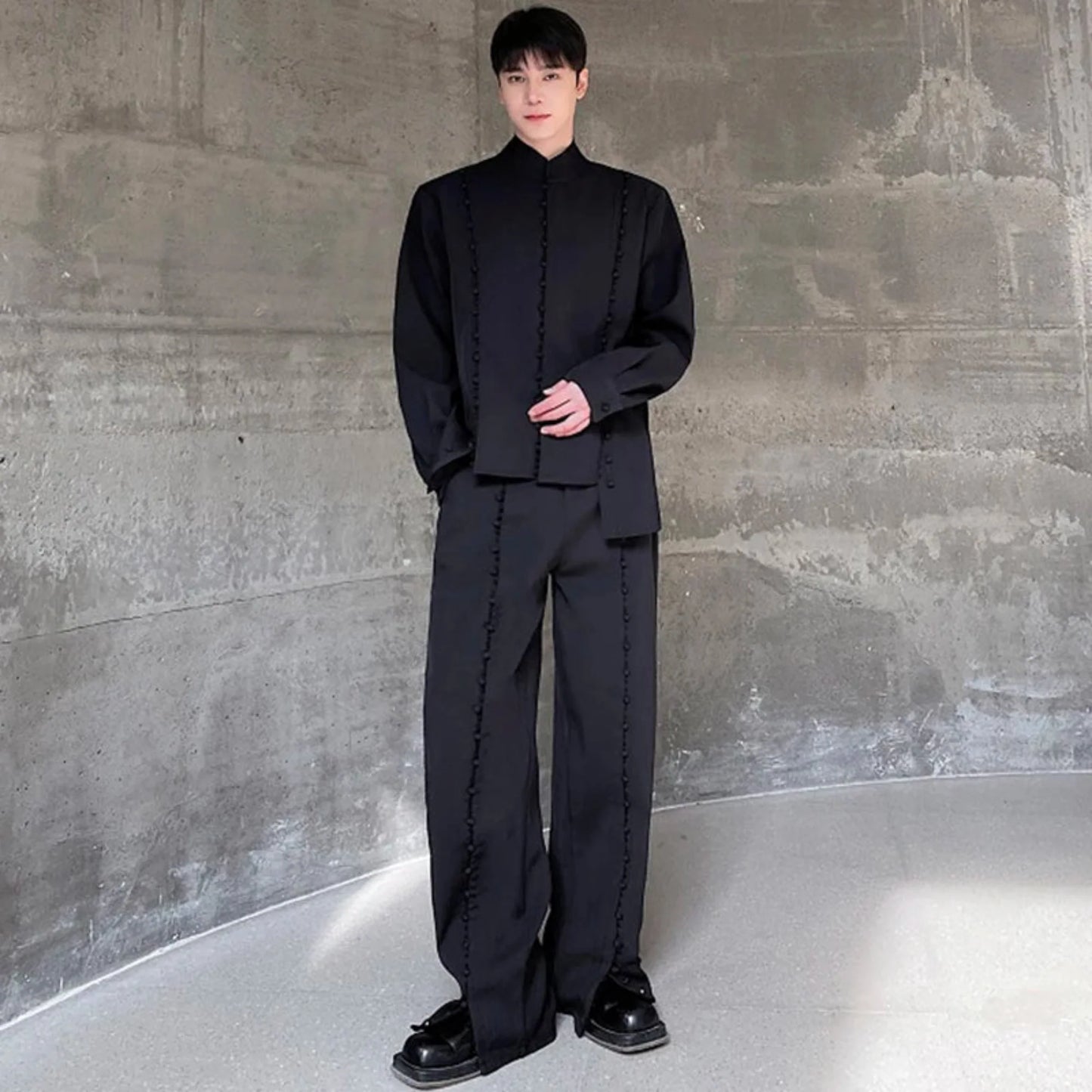 Men's Wide Leg Two-Piece Suit