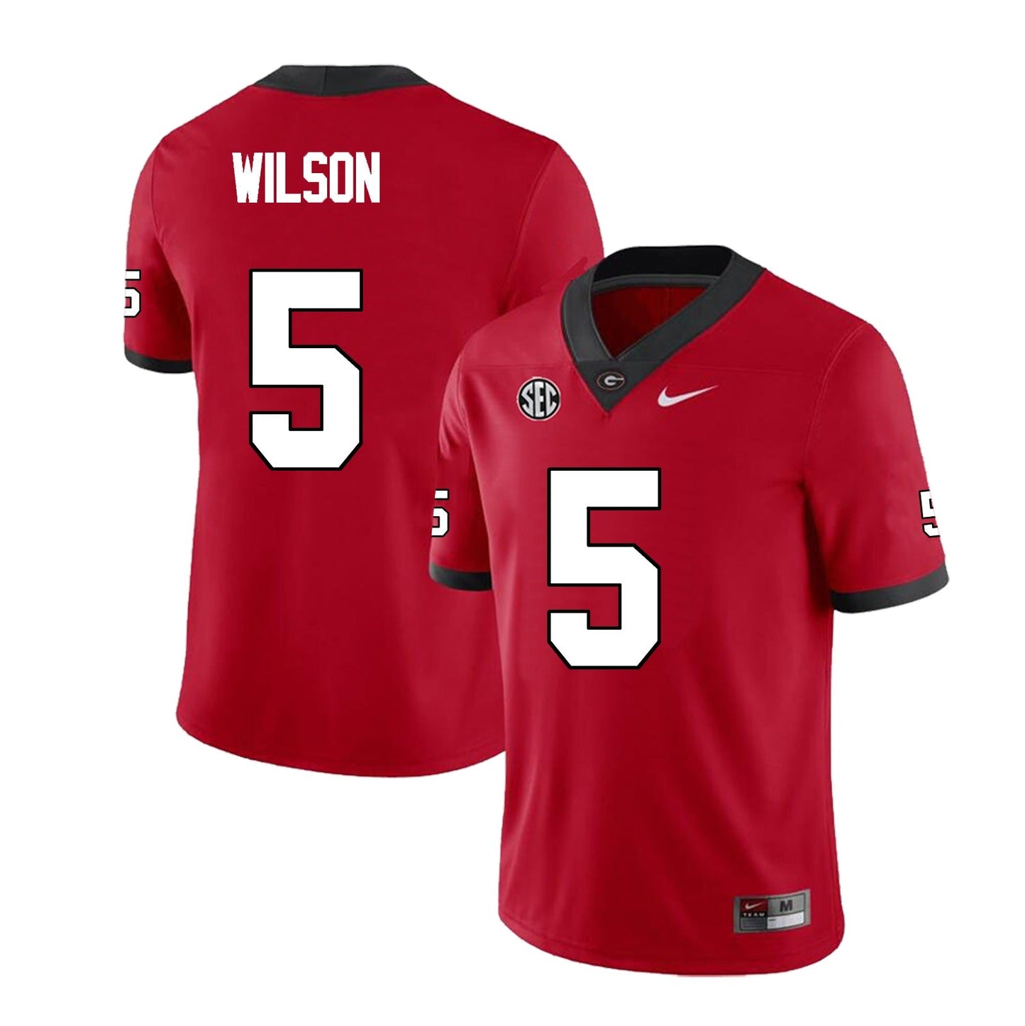 Men's #5 Raylen Wilson Georgia Bulldogs Football Jersey