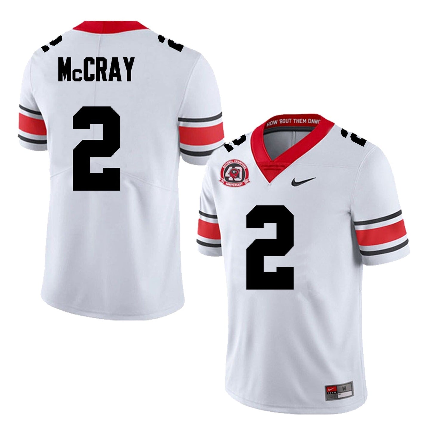 Men's #2 Josh McCray Georgia Bulldogs Football Jersey