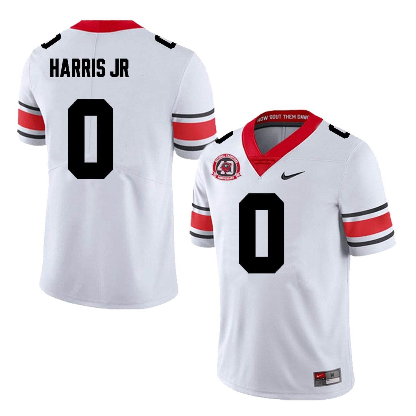 Men's #0 Gabe Harris Jr. Georgia Bulldogs Football Jersey