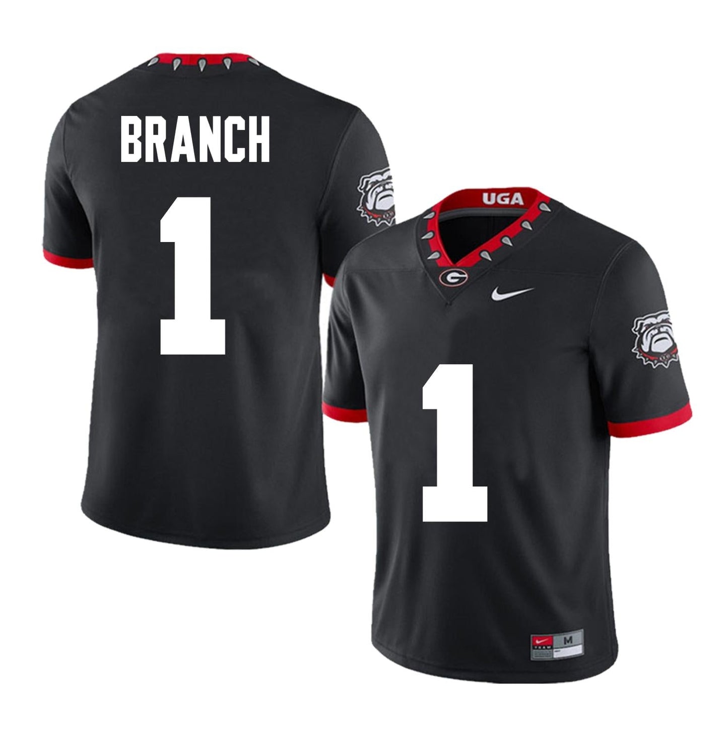 Men’s  #1 Zachariah Branch Georgia Bulldogs Football Jersey