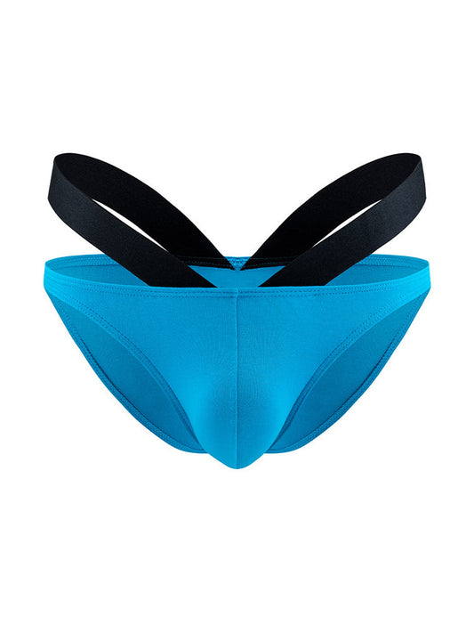 3-pack Men's Double-layer Pouch V-neck Double-waist Bikini