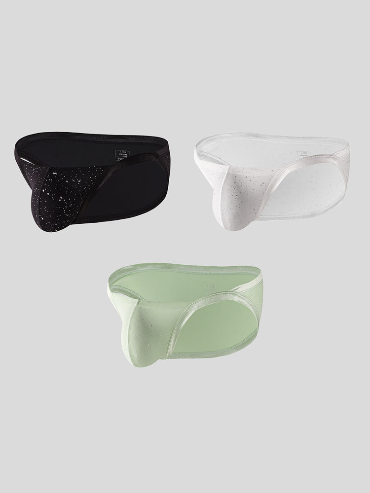 3-pack Men's Sexy Breathable U-convex Big Pouch Bikini