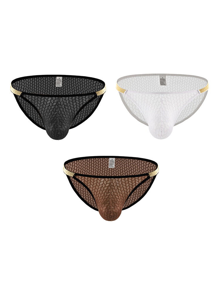 3 Pack Men's Sexy Low-Rise Hip-Lifting Briefs