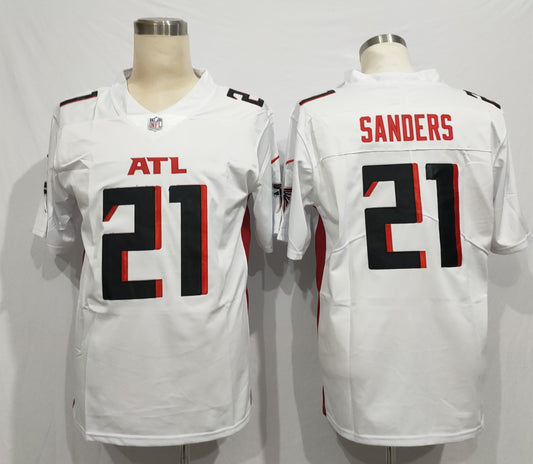 Men’s Atlanta Falcons Deion Sanders #21 White Jersey