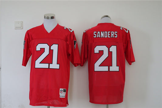 Men’s Atlanta Falcons Deion Sanders Mitchell & Ness Red Legacy Jersey