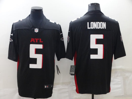 Men’s Atlanta Falcons Drake London #5 Black Jersey