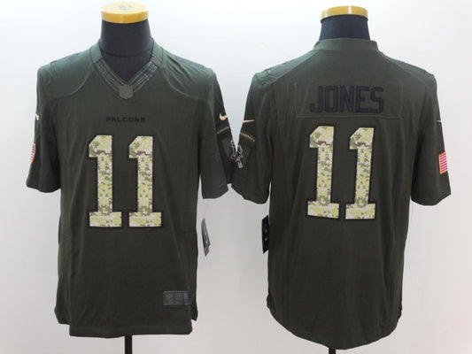 Men’s Atlanta Falcons Julio Jones #11 Army Green Jersey