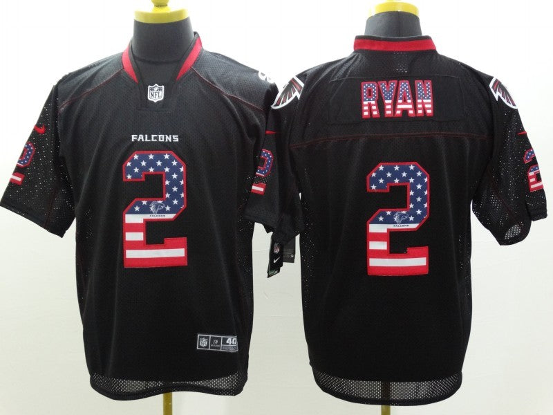 Men’s Atlanta Falcons Matt Ryan #2 Black Jersey