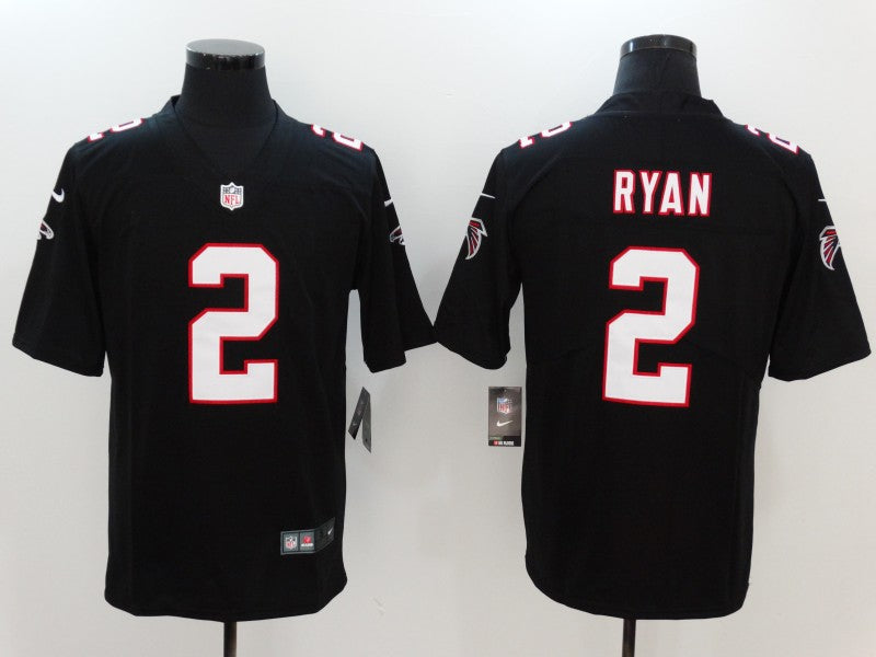 Men’s Atlanta Falcons Matt Ryan #2 Black Jersey