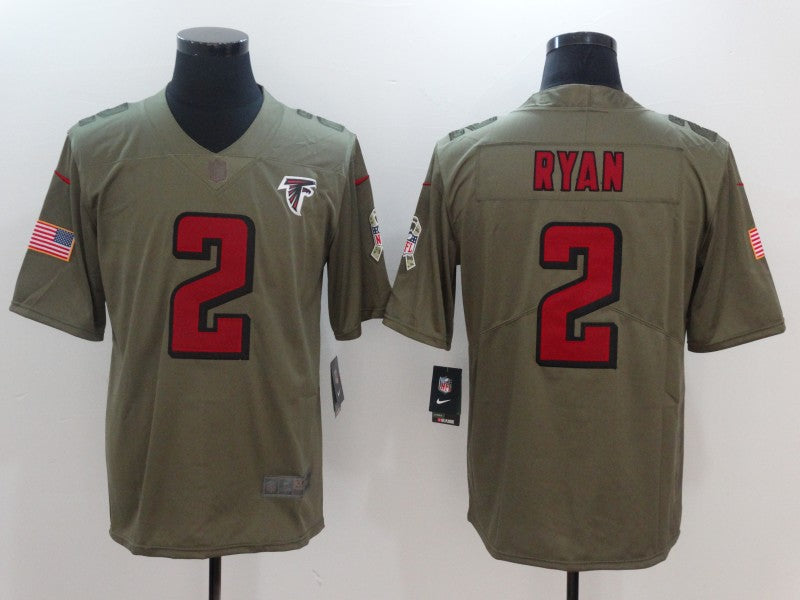 Men’s Atlanta Falcons Matt Ryan #2 Brown Jersey