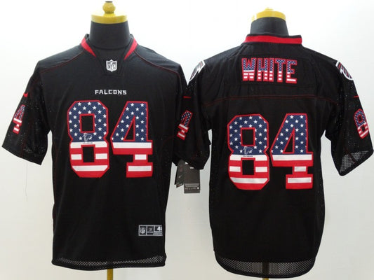 Men’s Atlanta Falcons Roddy White #84 Black Jersey
