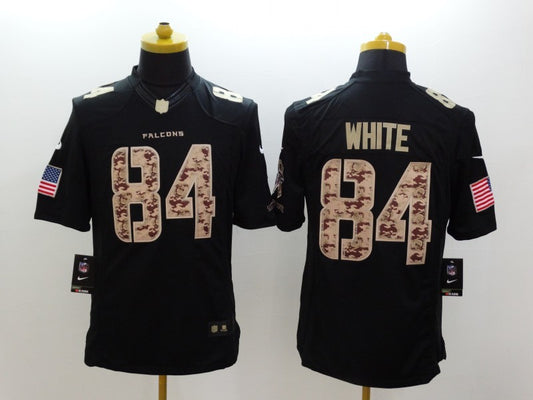 Men’s Atlanta Falcons Roddy White #84 Black Jersey