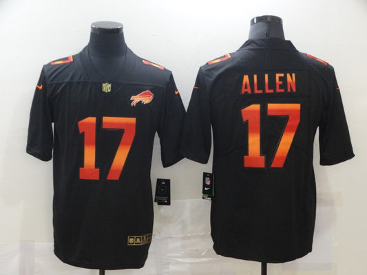 Men’s Buffalo Bills #17 Josh Allen Black Alternate Jersey