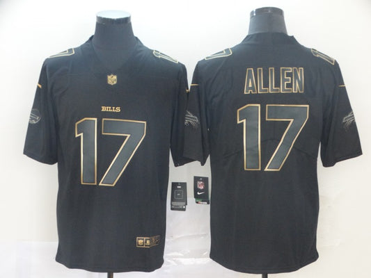 Men’s Buffalo Bills #17 Josh Allen Black Authentic Jersey