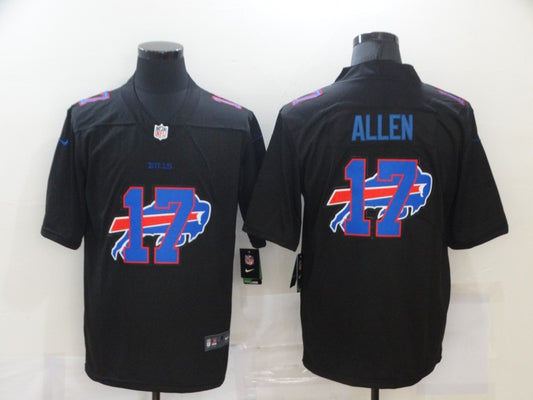 Men’s Buffalo Bills #17 Josh Allen Black Authentic Jersey