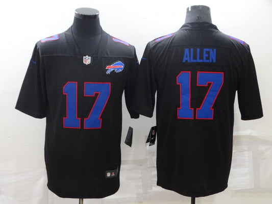 Men’s Buffalo Bills #17 Josh Allen Black Jersey