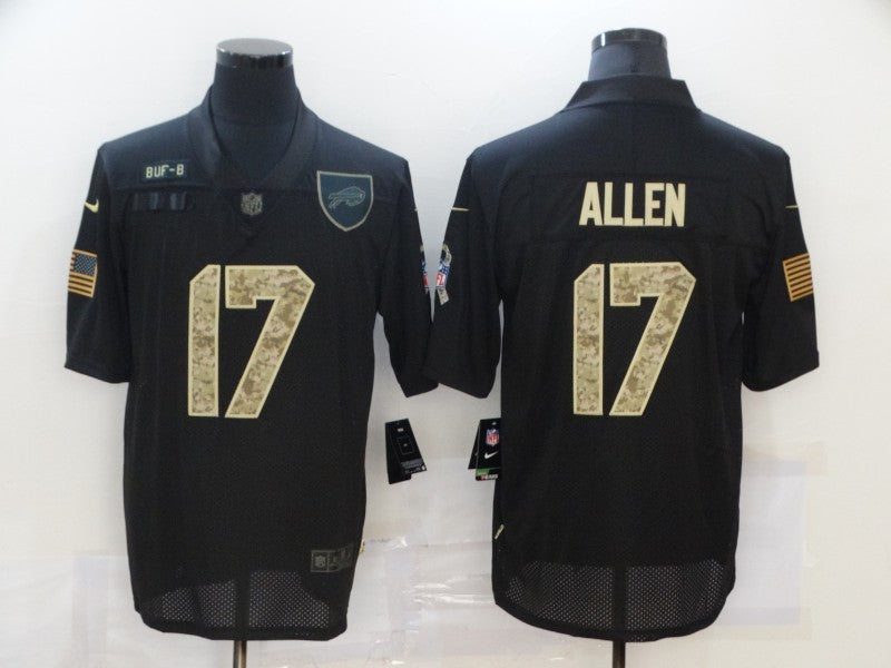 Men’s Buffalo Bills #17 Josh Allen Black Jersey