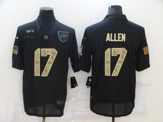 Men’s Buffalo Bills #17 Josh Allen Black Jersey