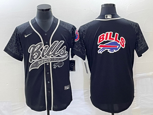 Men’s Buffalo Bills Black RFLCTV Limited Jersey