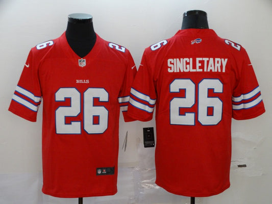 Men’s Buffalo Bills Devin Singletary #26 Red Jersey