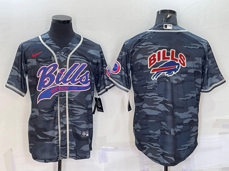 Men’s Buffalo Bills Grey Camouflage Jersey