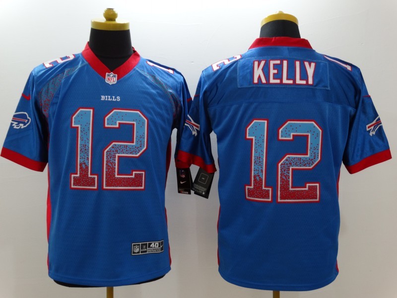 Men’s Buffalo Bills Jim Kelly #12 Blue Jersey