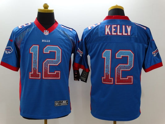 Men’s Buffalo Bills Jim Kelly #12 Blue Jersey