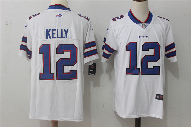 Men’s Buffalo Bills Jim Kelly #12 White Jersey